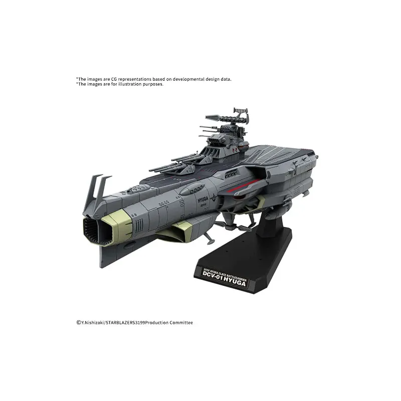 Yamato 3199 Efcf Hyuga Class Battlecarrier Dcv-01 Hyuga 1/1000