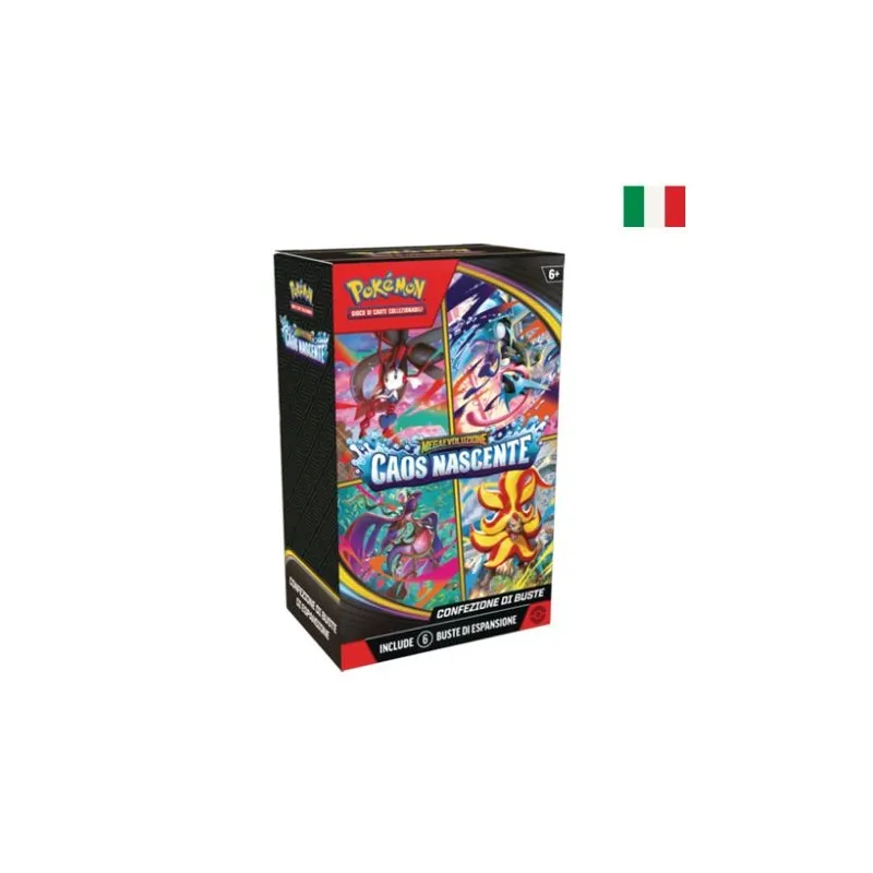Pokémon Megaevoluzione – Caos Nascente – Bundle da 6 bustine ITA