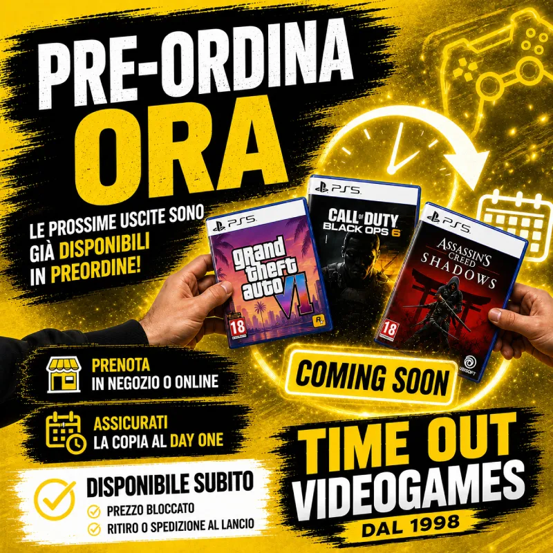 Pre Ordina il tuo Videogames da Time Out